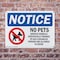 Signmission No Pets Service Animals Allowed, 10 in W x Rectangle, Plastic OS-2PACK-NS-P-710-L-16172 - alternate 8
